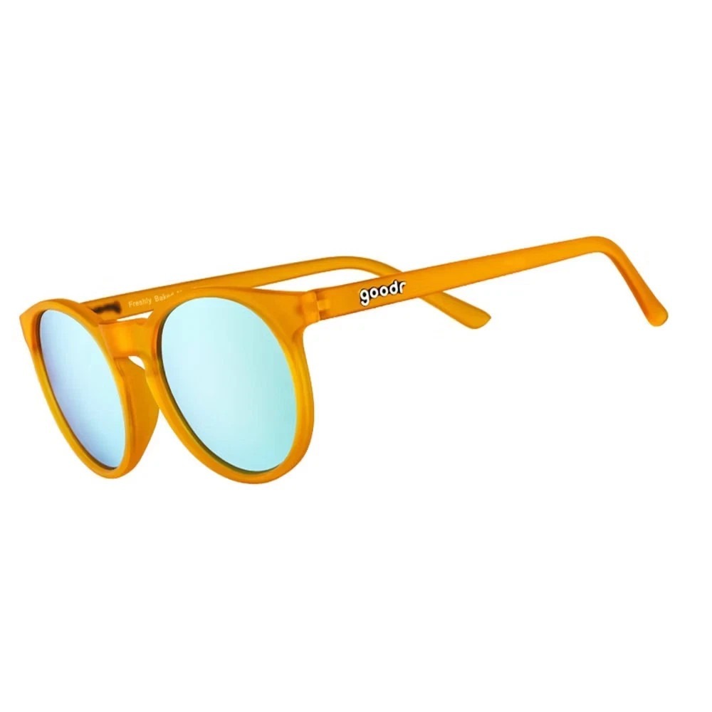 goodr Adult Freshly Baked Man Buns Plastic Round Sunglasses - Orange 28328